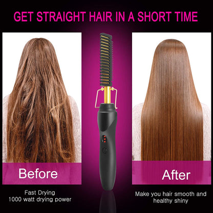 Electric 2 in 1 Hot Comb Hair Straightener