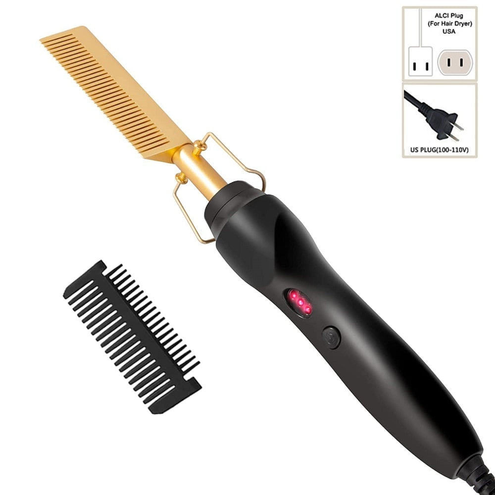 Electric 2 in 1 Hot Comb Hair Straightener